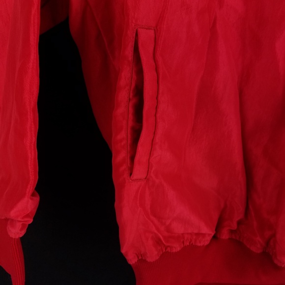 Vintage Blank Plain Red Starter Jacket Windbreaker - Picture 4 of 6